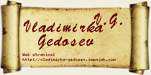 Vladimirka Gedošev vizit kartica
